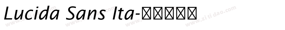 Lucida Sans Ita字体转换